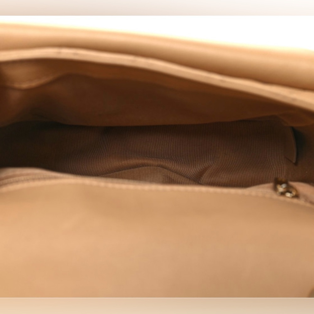 Chanel Coco CC Messenger Calfskin and Quilted Goatskin Tan Bag - Picture 10 of 16